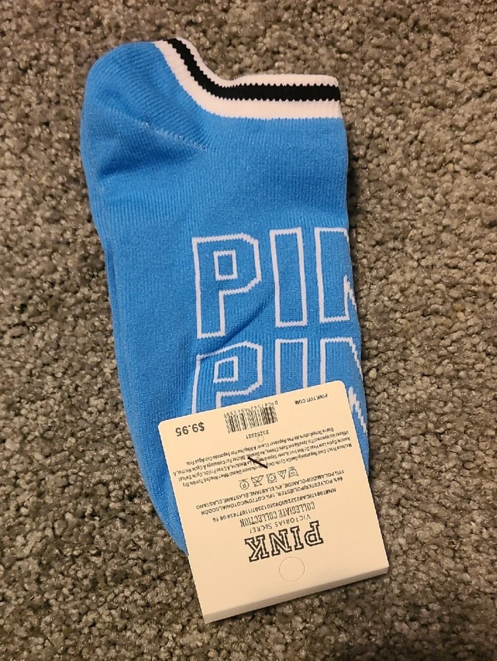 PINK Victoria's Secret Low-Cut Ankle Socks in Blue - 1 Pair